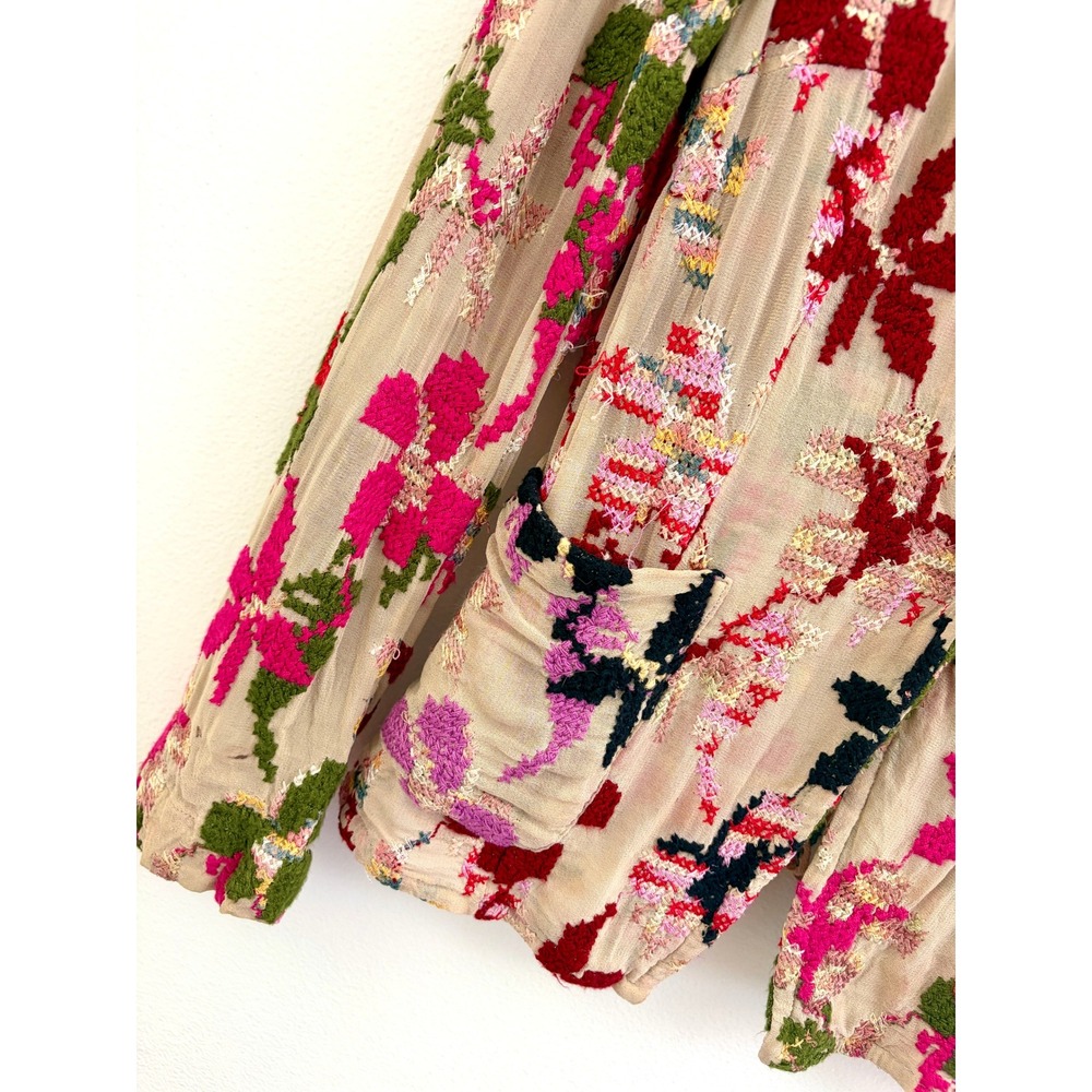 Vintage Dries Van Noten Size 40 S Floral Embroidered Mesh Jacket Archival 2000s - Picture 8 of 8